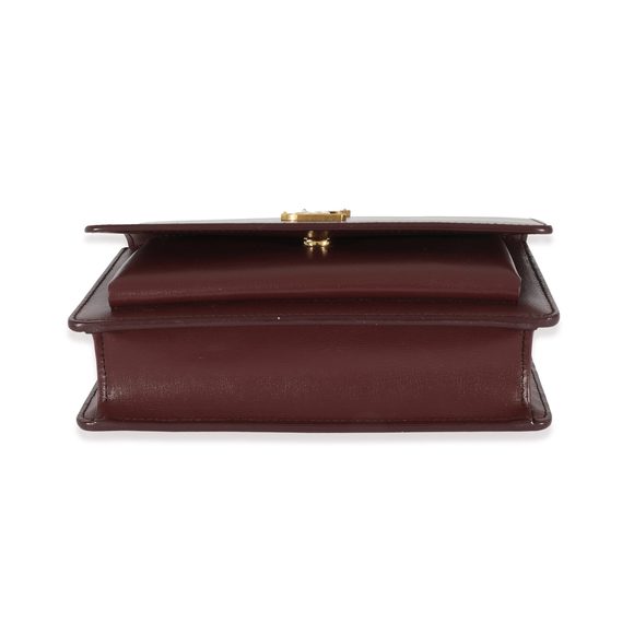 Saint Laurent Burgundy Leather Small Sunset Chain Bag - Picture 5 of 8